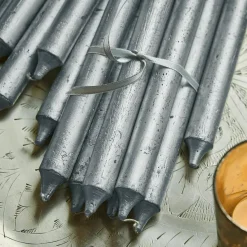 Kerzen|Kerzenhalter^LOBERON Kerze 20er Set Lysarion silber