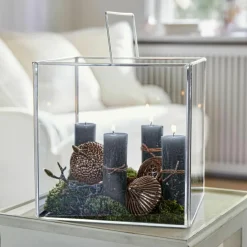 Kerzen|Kerzenhalter^LOBERON Kerze 4er Set Muriel anthrazit