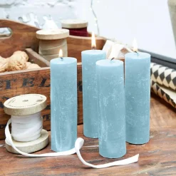 Kerzen|Kerzenhalter^LOBERON Kerze 4er Set Muriel blau