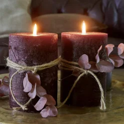 Kerzen|Kerzenhalter^LOBERON Kerze 2er Set Oviedo bordeaux