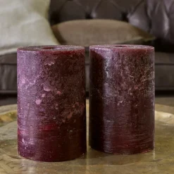 Kerzen|Kerzenhalter^LOBERON Kerze 2er Set Oviedo bordeaux