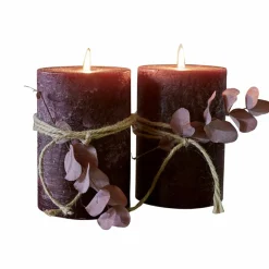 Kerzen|Kerzenhalter^LOBERON Kerze 2er Set Oviedo bordeaux