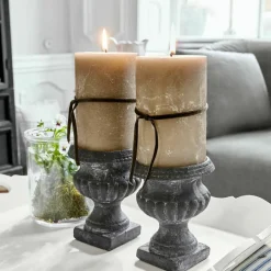 Kerzen|Kerzenhalter^LOBERON Kerze 2er Set Oviedo taupe