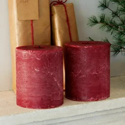 Kerzen|Kerzenhalter^LOBERON Kerze 2er Set Oviedo rot