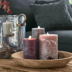 Kerzen|Kerzenhalter^LOBERON Kerze 3er Set Pretin rosa/lila/grau