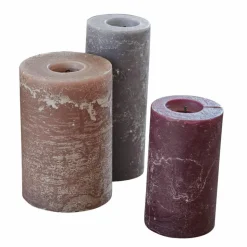 Kerzen|Kerzenhalter^LOBERON Kerze 3er Set Pretin rosa/lila/grau