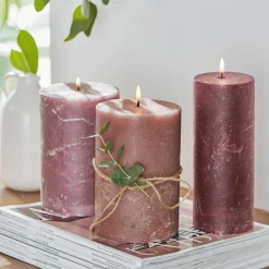 Kerzen|Kerzenhalter^LOBERON Kerze 3er Set Salis rosa