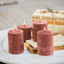 Kerzen|Kerzenhalter^LOBERON Kerze 4er Set Virrans rostrot