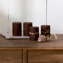 Kerzen|Kerzenhalter^LOBERON Kerze 4er Set Virrans dunkelbraun