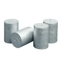 Kerzen|Kerzenhalter^LOBERON Kerze 4er Set Virrans silber
