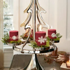 Kerzen|Kerzenhalter^LOBERON Kerze 4er Set Virrans rot