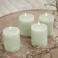 Kerzen|Kerzenhalter^LOBERON Kerze 4er Set Virrans salbei