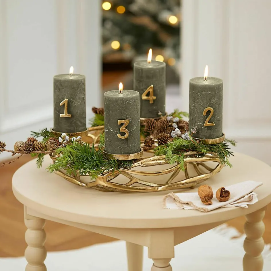 Kerzenständer|Adventskranz^LOBERON Kerzenkranz Coldfield gold