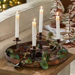 Kerzenständer|Tabletts & Etageren^LOBERON Kerzenkranz mit Tablett Ivremont