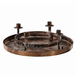 Kerzenständer|Tabletts & Etageren^LOBERON Kerzenkranz mit Tablett Ivremont