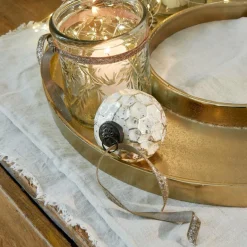 Weihnachtstischdeko|Windlichter, Kerzenständer & Laternen^LOBERON Kerzentablett Velarosas gold