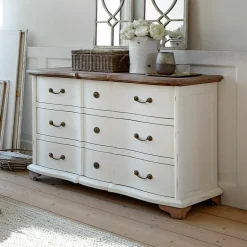 Kommoden|Kommoden^LOBERON Kommode Aiguillon creme/braun