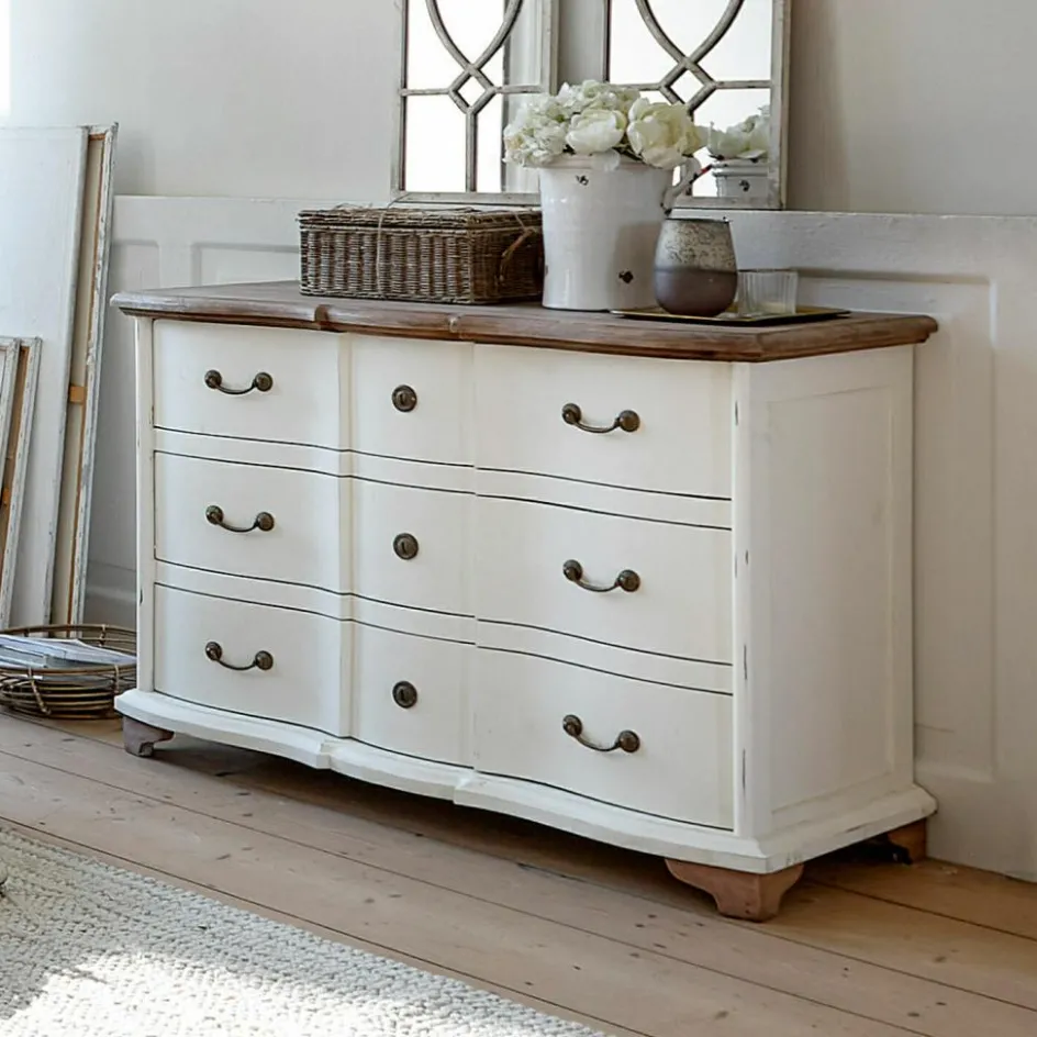 Kommoden|Kommoden^LOBERON Kommode Aiguillon creme/braun