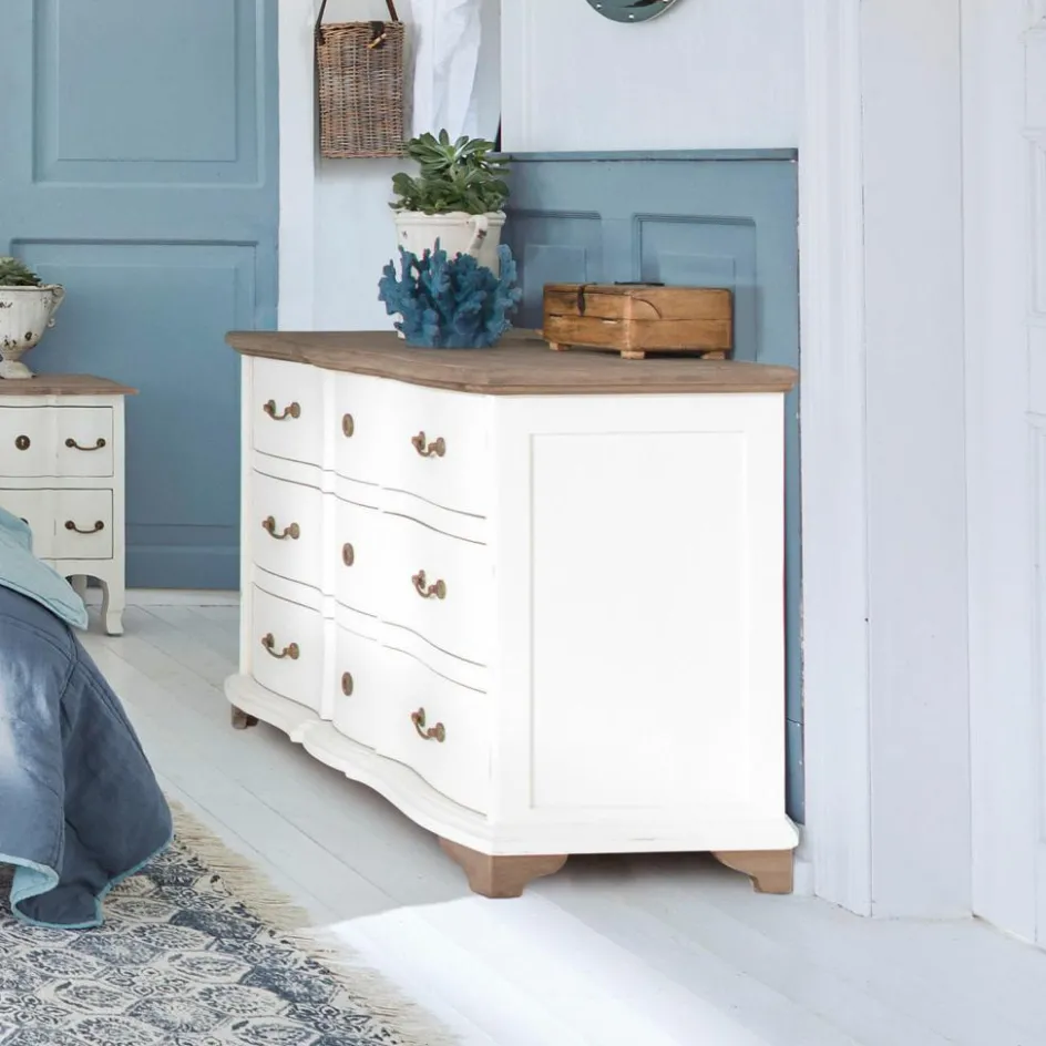 Kommoden|Kommoden^LOBERON Kommode Aiguillon creme/braun