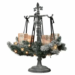 Adventskranz^LOBERON Kranzständer Antwan antikgrau