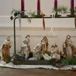 Weihnachtsfiguren^LOBERON Krippenfiguren 9er Set Caprinas