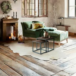 LOBERON Runde Teppiche|Teppiche-Kuhfellteppich Edward