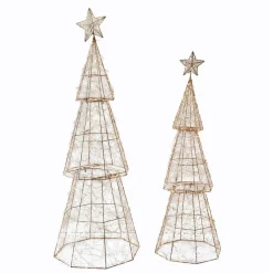 Lichtobjekte|Beleuchtete Weihnachtsdeko^LOBERON LED-Baum 2er Set Chantorin