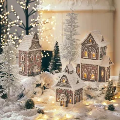 Beleuchtete Weihnachtsdeko^LOBERON LED-Dekohaus 3er Set Anyama