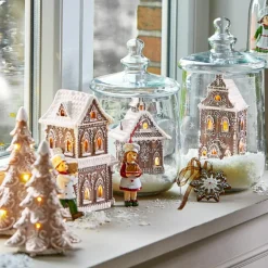 Beleuchtete Weihnachtsdeko^LOBERON LED-Dekohaus 3er Set Anyama