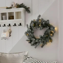 Kränze|Adventskranz^LOBERON LED-Kranz Regin grün/weiß