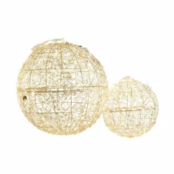 Lichtobjekte|Beleuchtete Weihnachtsdeko^LOBERON LED-Kugel 2er Set Ambertin