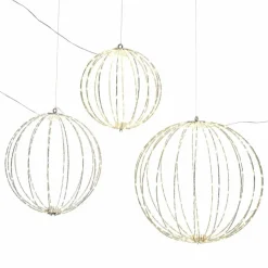 Gartendekoration|Lichtobjekte^LOBERON LED-Kugel 3er Set Brilliante silber