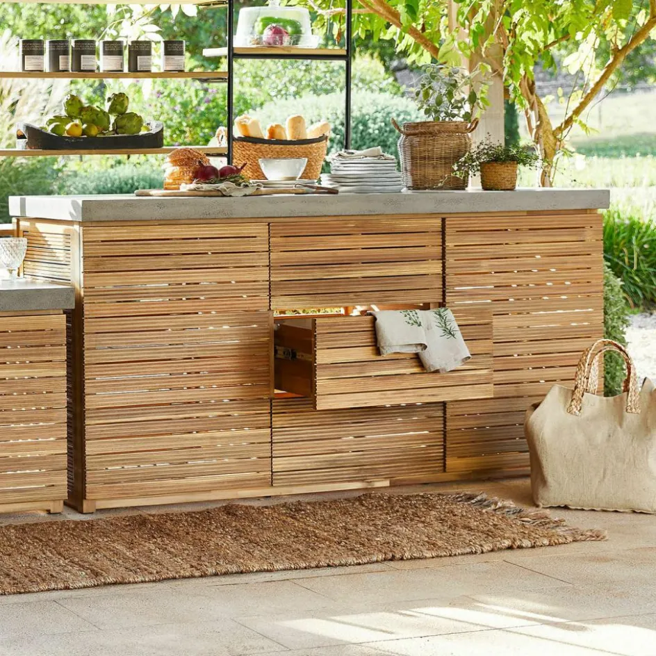 Küchenblöcke^LOBERON Outdoor-Küchenzeile FSC®-100% Venzone