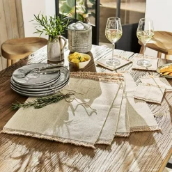 LOBERON Tischwäsche|Tischwäsche-Platzset und Untersetzer 4er Set Abitain