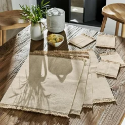 LOBERON Tischwäsche|Tischwäsche-Platzset und Untersetzer 4er Set Abitain