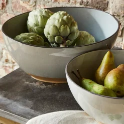 Geschirr|Geschirr^LOBERON Salatschüssel 2er Set Biarré grau