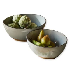 Geschirr|Geschirr^LOBERON Salatschüssel 2er Set Biarré grau