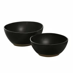 Geschirr|Geschirr^LOBERON Salatschüssel 2er Set Biarré schwarz
