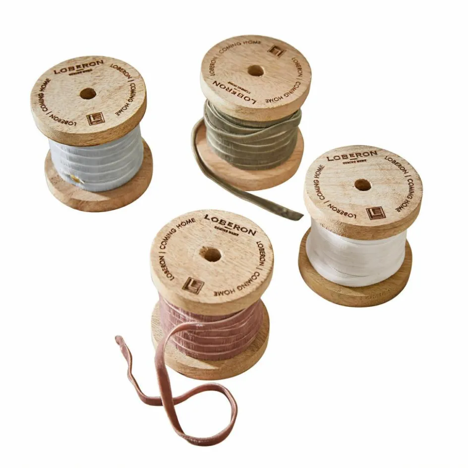 Geschenkverpackungen|Accessoires^LOBERON Samtband 4er Set Hilary blau/oliv/rot
