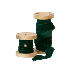 Geschenkverpackungen|Accessoires^LOBERON Samtband 2er Set Liandis dunkelgrün