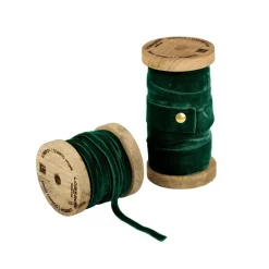 Geschenkverpackungen|Accessoires^LOBERON Samtband 2er Set Liandis dunkelgrün