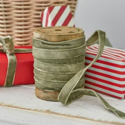 Geschenkverpackungen|Accessoires^LOBERON Samtband 2er Set Liandis olivgrün