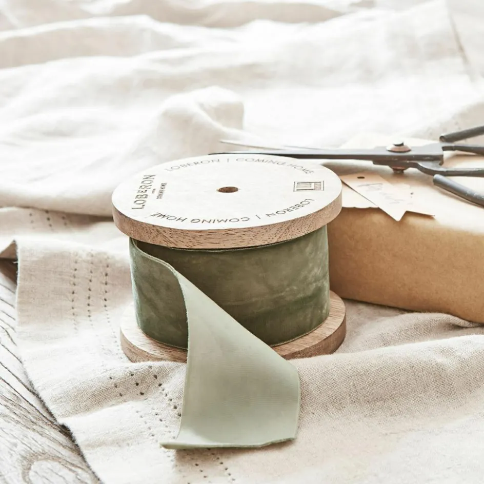 Geschenkverpackungen|Accessoires^LOBERON Samtband Phaedra olivgrün