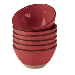 Geschirr|Geschirr^LOBERON Schüssel 6er Set Biarré rot