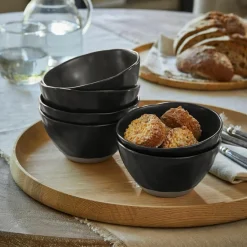 Geschirr|Geschirr^LOBERON Schüssel 6er Set Biarré schwarz