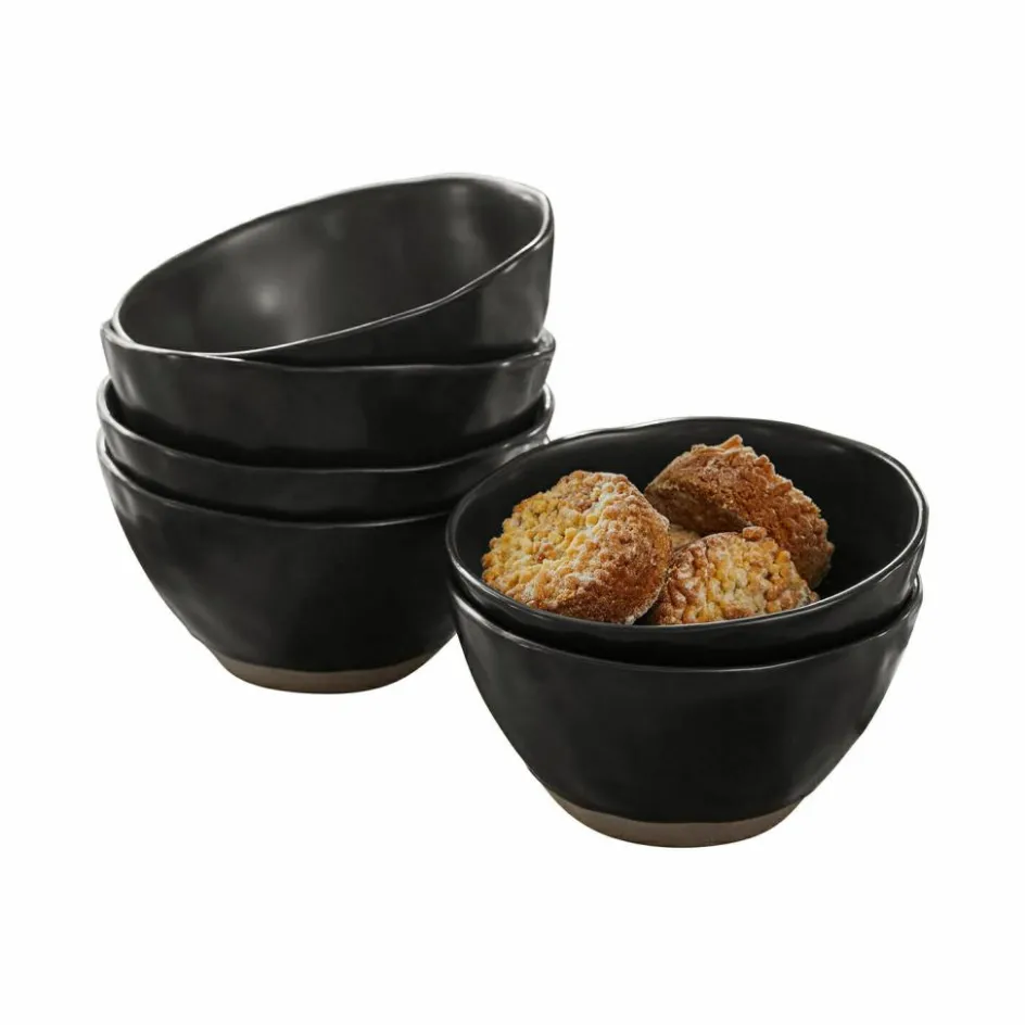 Geschirr|Geschirr^LOBERON Schüssel 6er Set Biarré schwarz