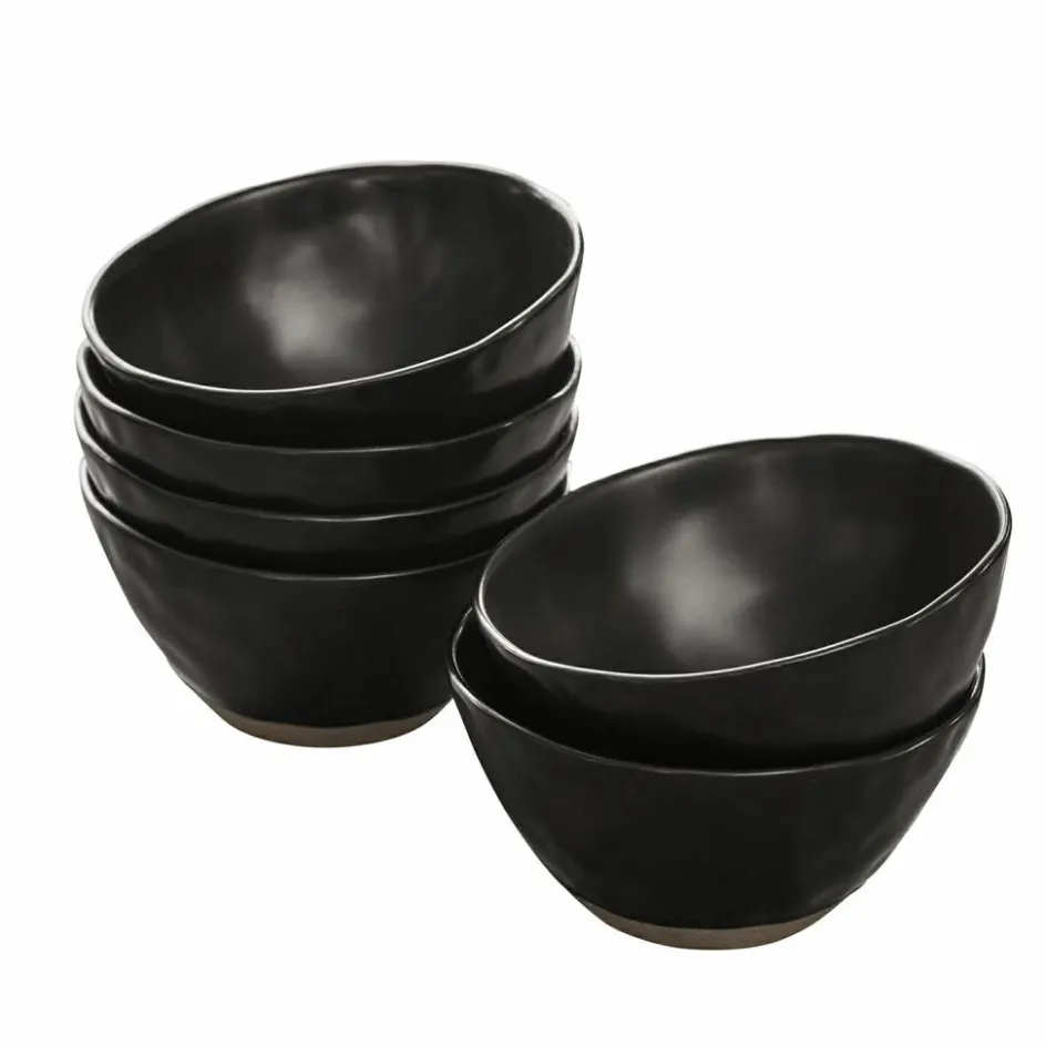 Geschirr|Geschirr^LOBERON Schüssel 6er Set Biarré schwarz