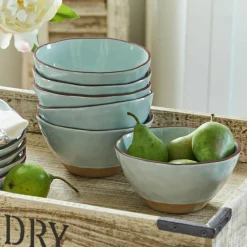 Geschirr|Geschirr^LOBERON Schüssel 6er Set Biarré türkis