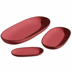 Geschirr|Geschirr^LOBERON Servierplatte 3er Set Biarré rot