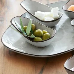 Geschirr|Geschirr^LOBERON Servierschälchen 6er Set Biarré grau